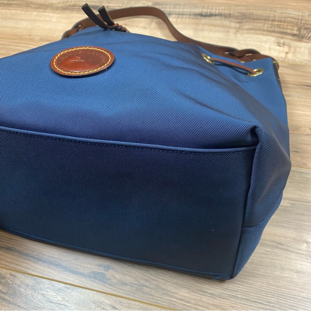 Dooney & Bourke Canvas Drawstring‎ Bucket Bag Color Navy - Picture 4 of 12